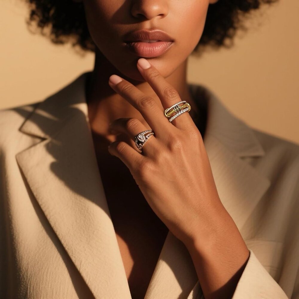 Chic Gold And Silver Stackable Rings For Women - … - image 5